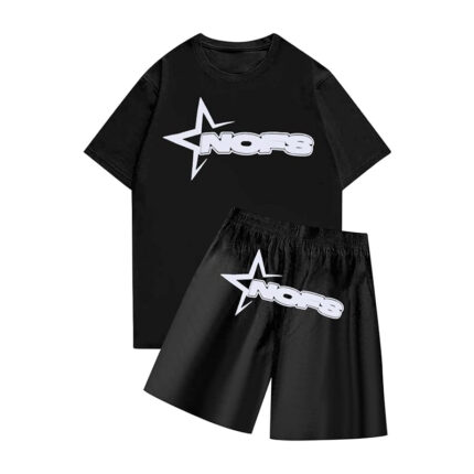 Nofs Summer T Shirt With Short In Black